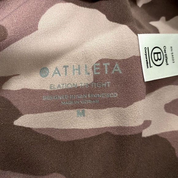 Athleta Elation 7/8 Tight Pink‎ Camo Size M - Picture 4 of 9